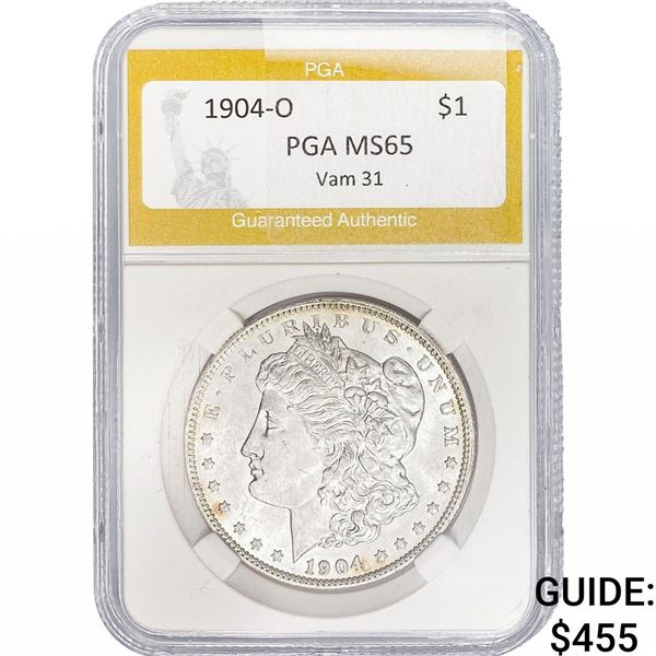 1904-O Morgan Silver Dollar PGA MS65 VAM 31