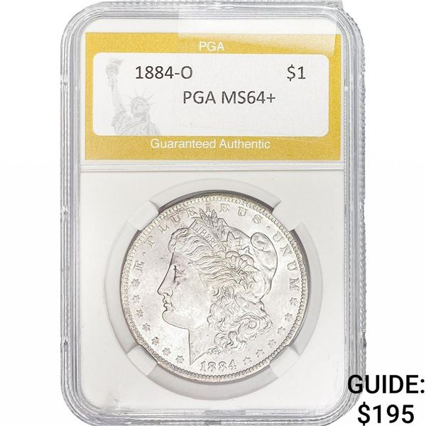 1884-O Morgan Silver Dollar PGA MS64+