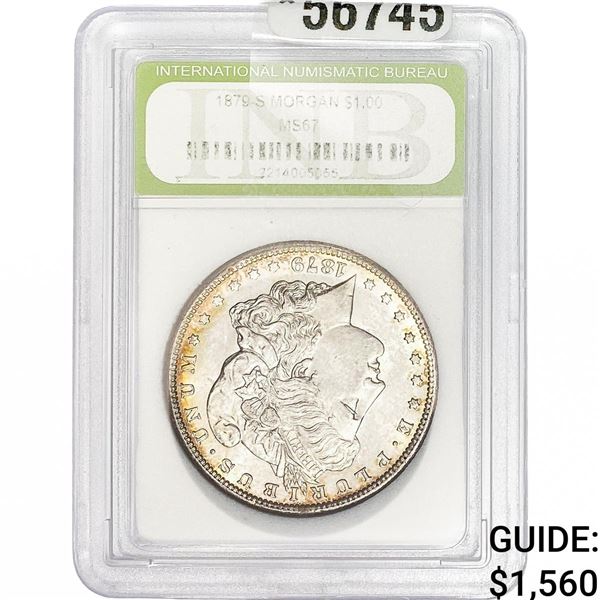 1879-S Morgan Silver Dollar INB MS67