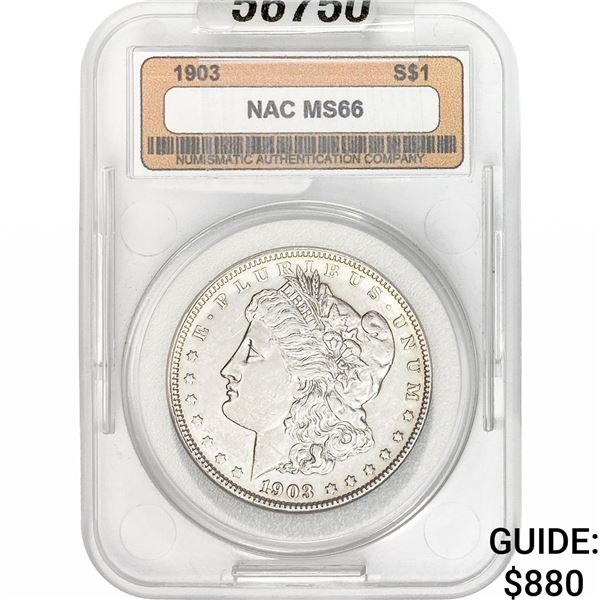 1903 Morgan Silver Dollar NAC MS66