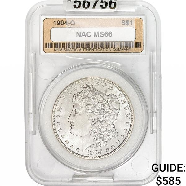 1904-O Morgan Silver Dollar NAC MS66
