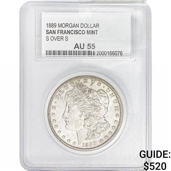 1889-S/S Morgan Silver Dollar PCC AU55