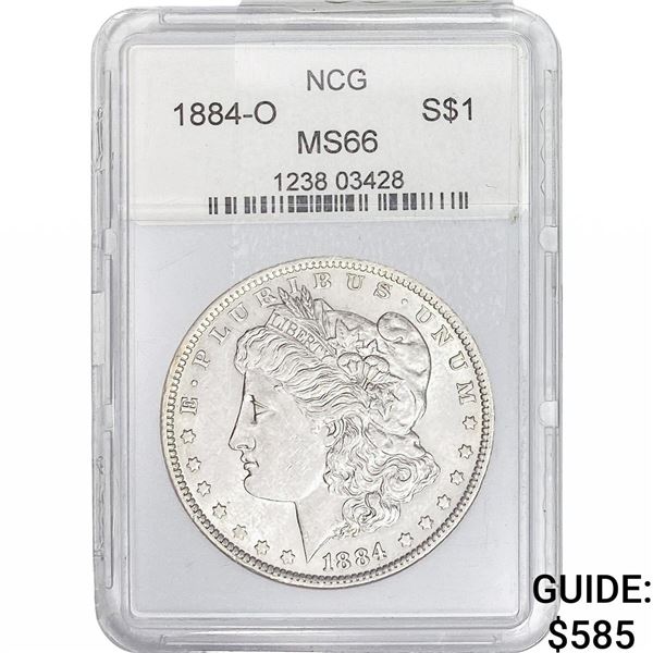 1884-O Morgan Silver Dollar NCG MS66