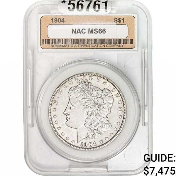 1904 Morgan Silver Dollar NAC MS66