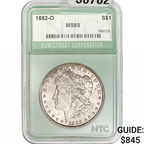 1882-0 Morgan Silver Dollar NTC MS65