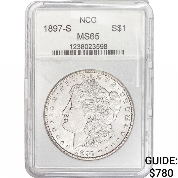 1897-S Morgan Silver Dollar NGC MS65