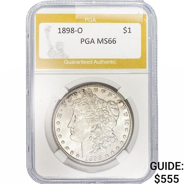 1898-O Morgan Silver Dollar PGA MS66