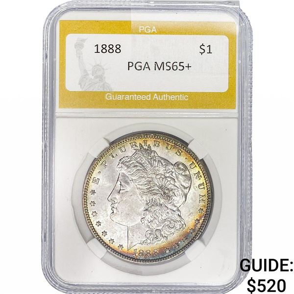 1888 Morgan Silver Dollar PGA MS65+