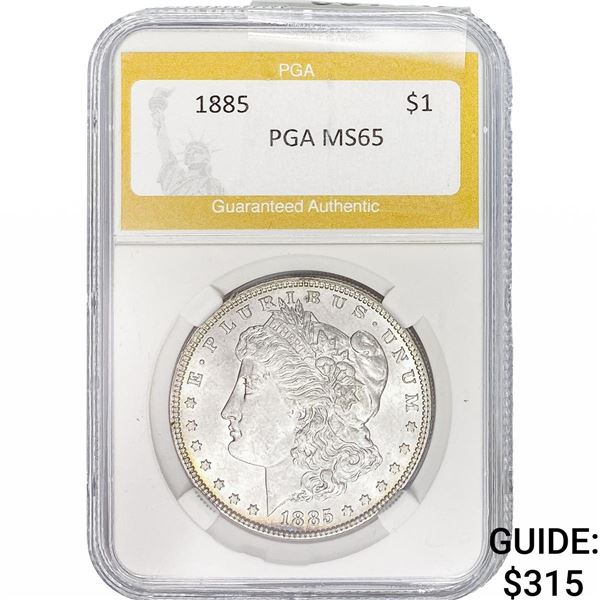 1885 Morgan Silver Dollar PGA MS65