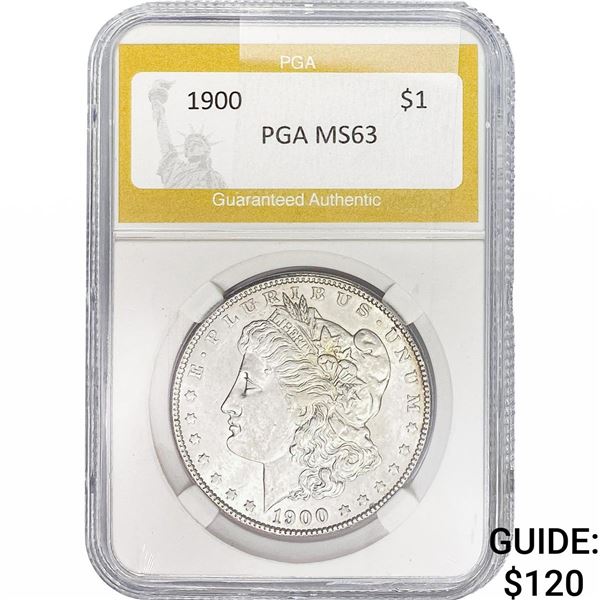 1900 Morgan Silver Dollar PGA MS63