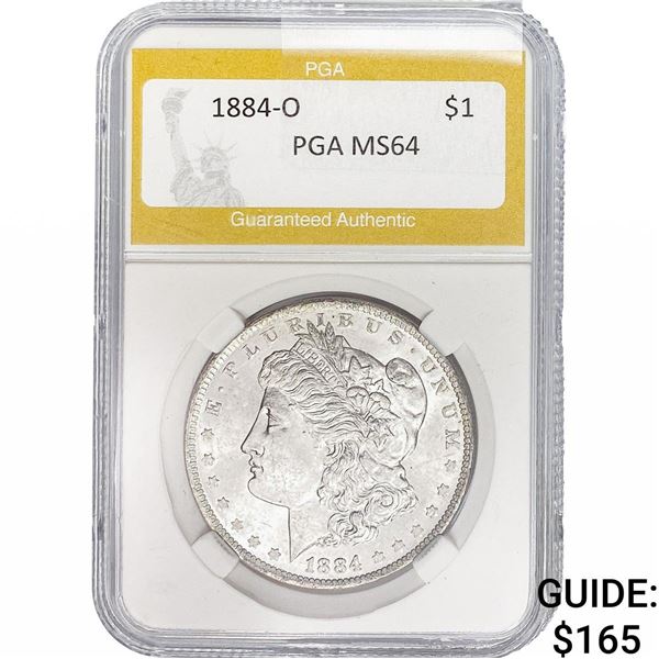 1884-O Morgan Silver Dollar PGA MS64
