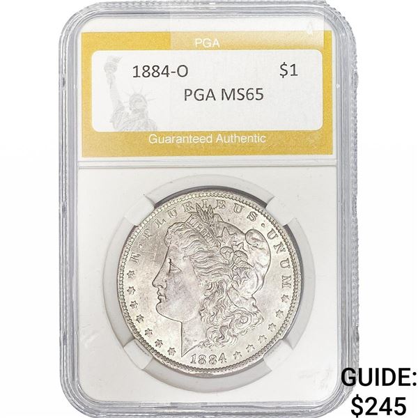 1884-O Morgan Silver Dollar PGA MS65