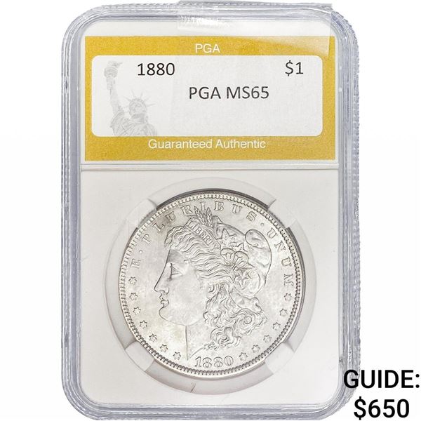 1880 Morgan Silver Dollar PGA MS65