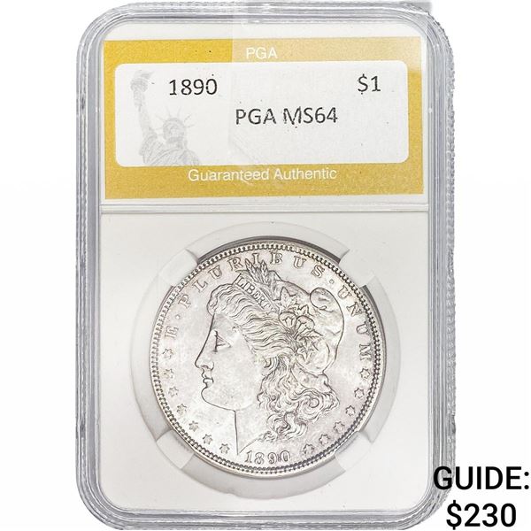 1890 Morgan Silver Dollar PGA MS64