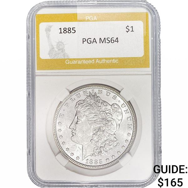 1885 Morgan Silver Dollar PGA MS64