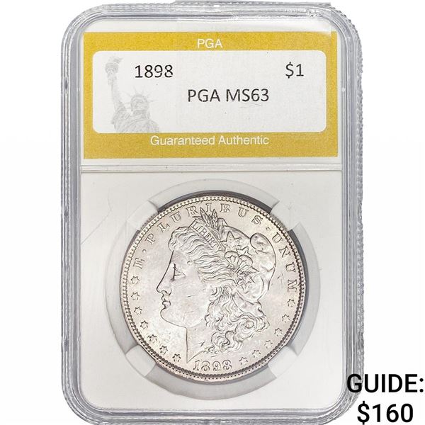 1898 Morgan Silver Dollar PGA MS63