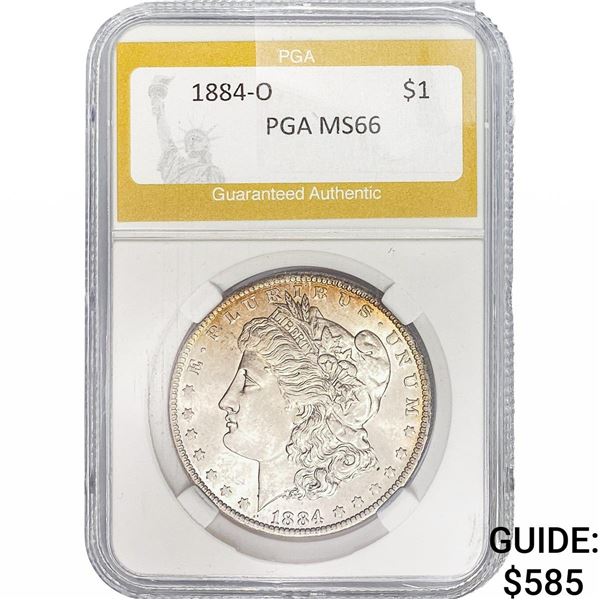 1884-O Morgan Silver Dollar PGA MS66