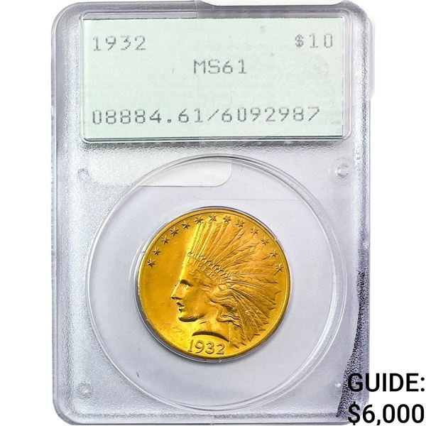 1932 $10 Gold Eagle PCGS MS61