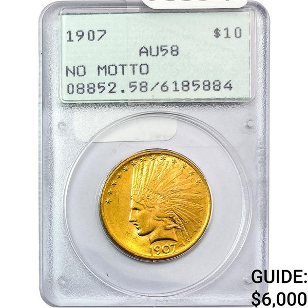 1907 $10 Gold Eagle PCGS AU58
