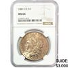 Image 1 : 1881-CC Morgan Silver Dollar NGC MS64