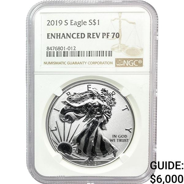 2019-S Silver Eagle NGC PF70 Enhanced Rev.