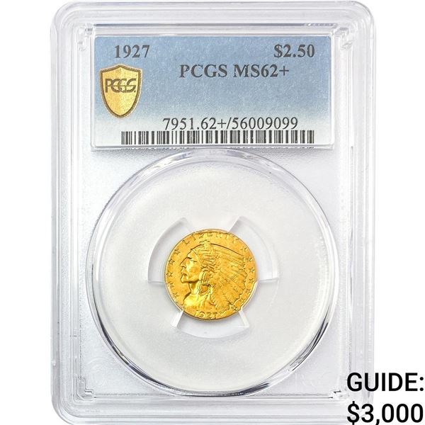 1927 $2.50 Gold Quarter Eagle PCGS MS62+