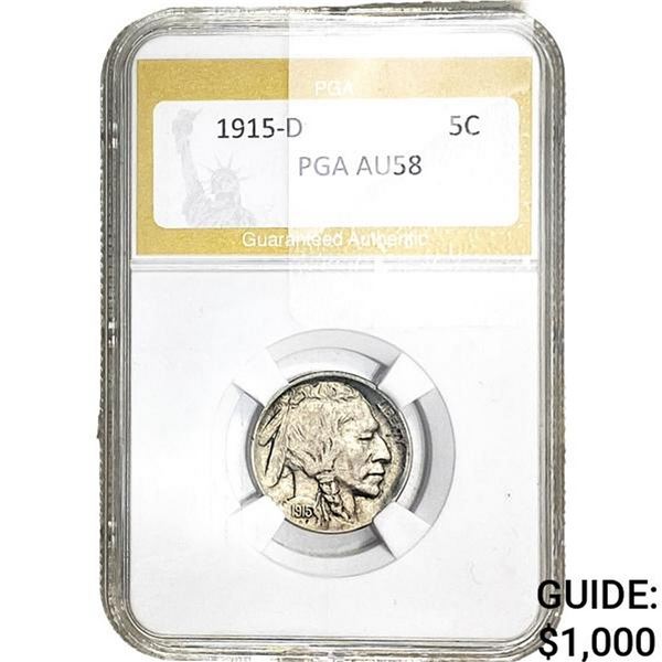 1915-D Buffalo Nickel PGA AU58