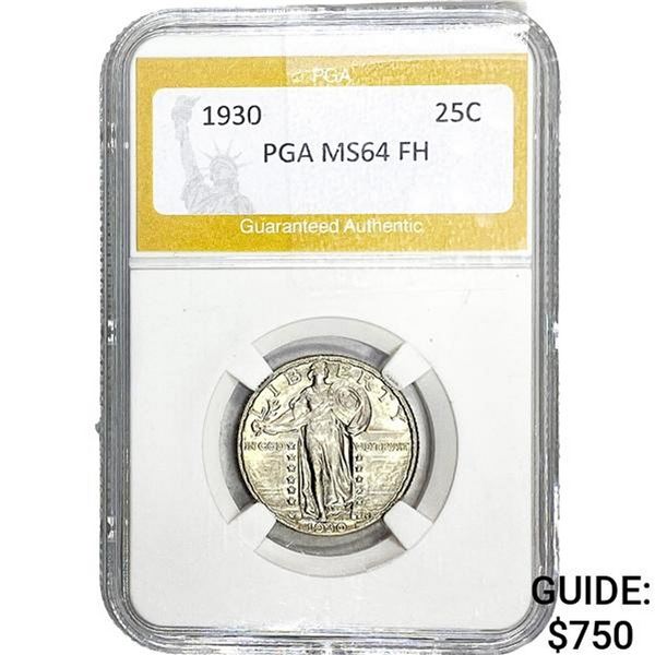 1930 Standing Liberty Quarter PGA MS64 FH