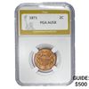 1871 Two Cent Piece PGA AU58