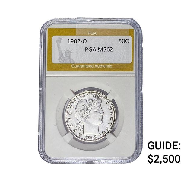 1902-O Barber Half Dollar PGA MS62