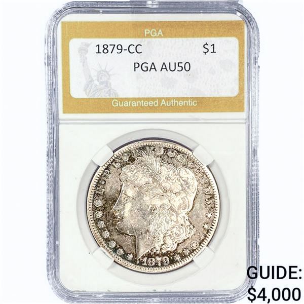 1879-CC Morgan Silver Dollar PGA AU50