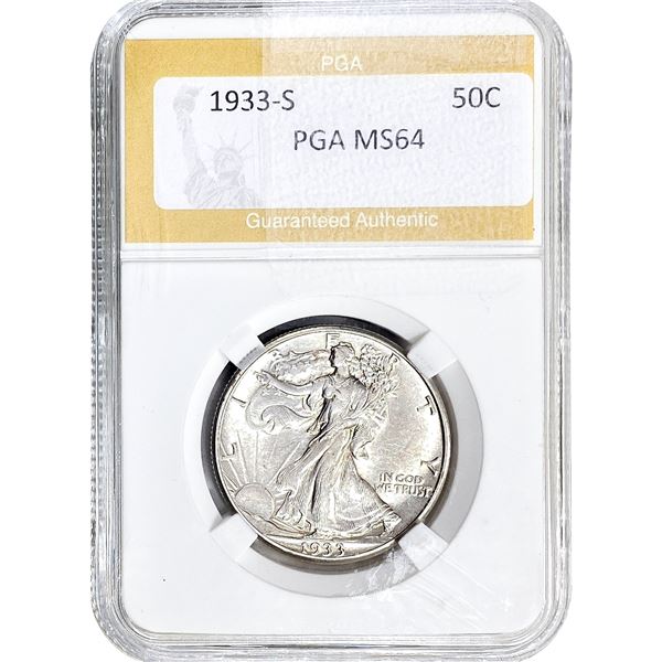 1933-S Walking Liberty Half Dollar PGA MS64