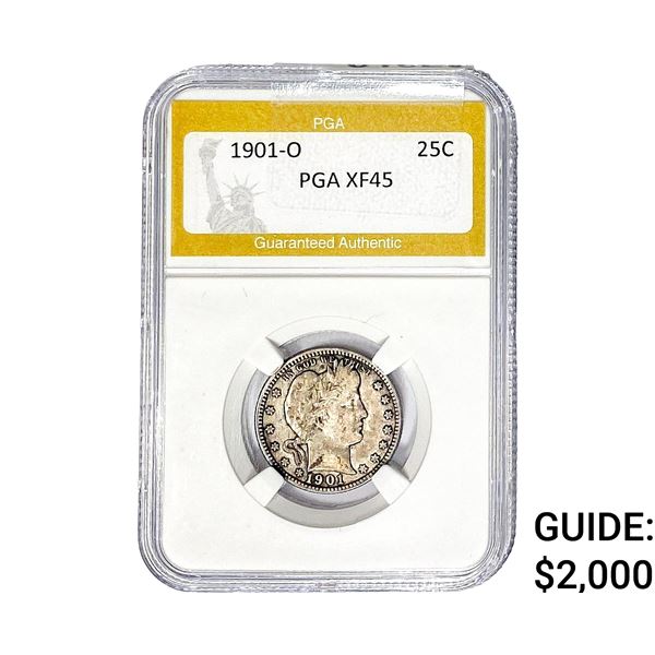 1901-O Barber Quarter PGA XF45