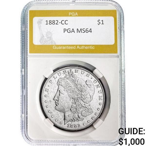 1882-CC Morgan Silver Dollar PGA MS64