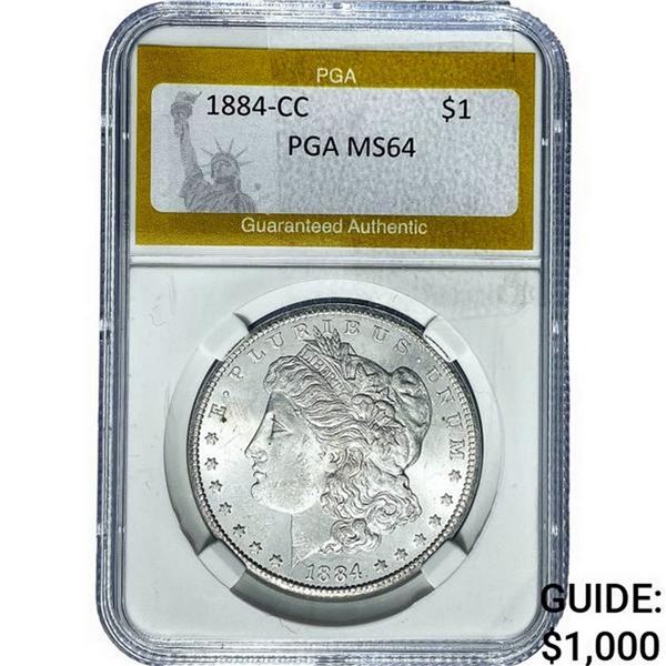 1884-CC Morgan Silver Dollar PGA MS64