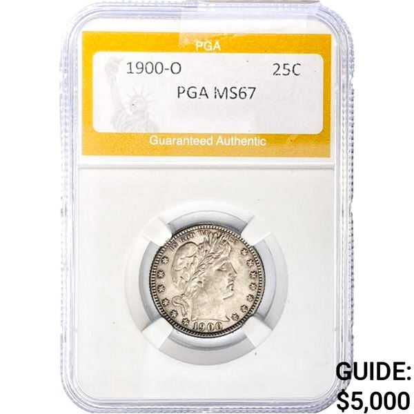 1900-O Barber Quarter PGA MS67