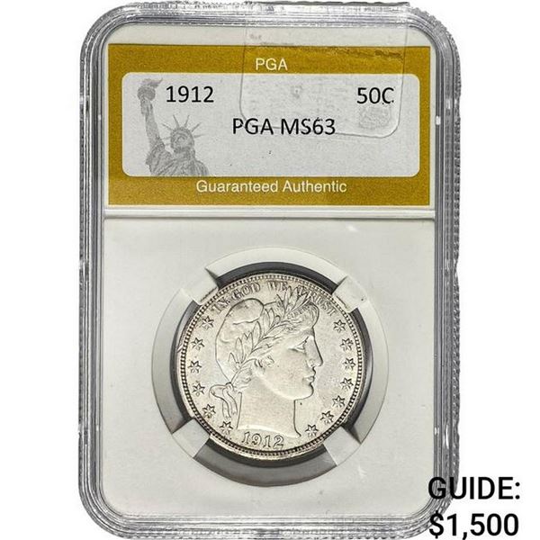 1912 Barber Half Dollar PGA MS63