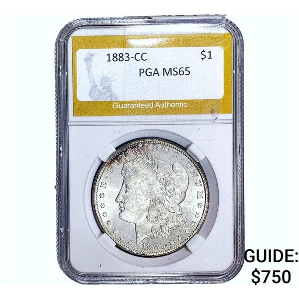 1883-CC Morgan Silver Dollar PGA MS65