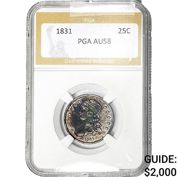 1831 Capped Bust Quarter PGA AU58