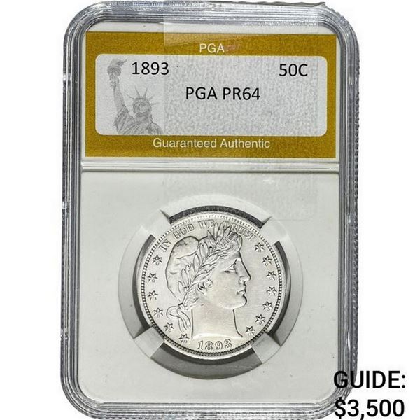 1893 Barber Half Dollar PGA PR64
