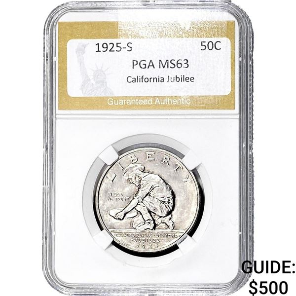 1925-S California Half Dollar PGA MS63