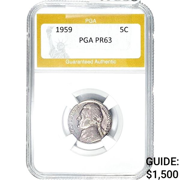 1959 Jefferson Nickel PGA PR63