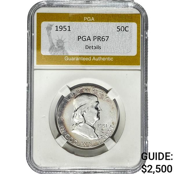 1951 Franklin Half Dollar PGA PR67 Details