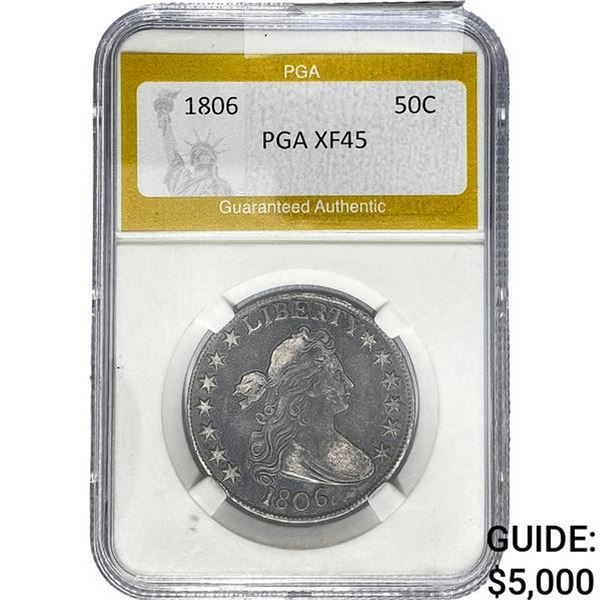 1806 Draped Bust Half Dollar PGA XF45