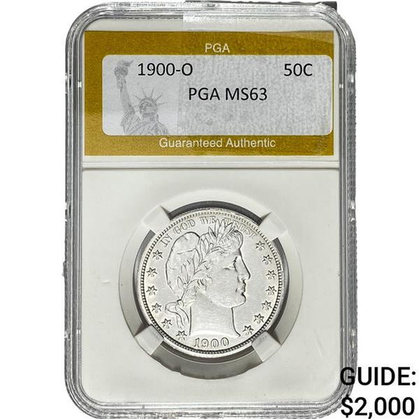 1900-O Barber Half Dollar PGA MS63
