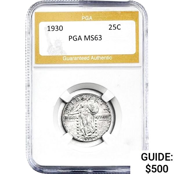 1930 Standing Liberty Quarter PGA MS63