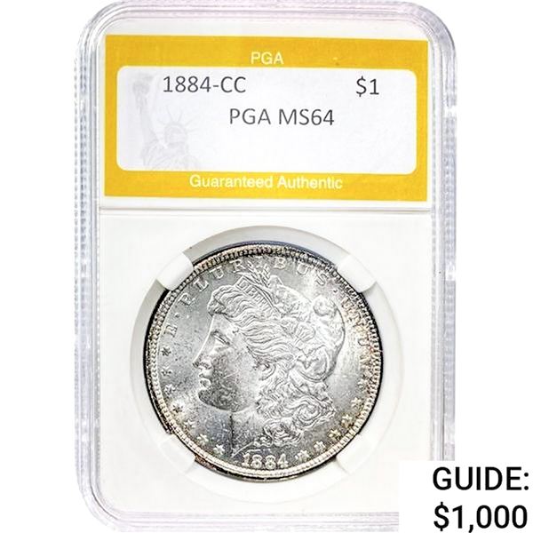 1884-CC Morgan Silver Dollar PGA MS64