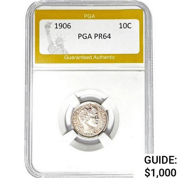 1906 Barber Dime PGA PR64