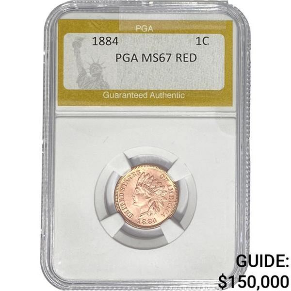 1884 Indian Head Cent PGA MS67 RED