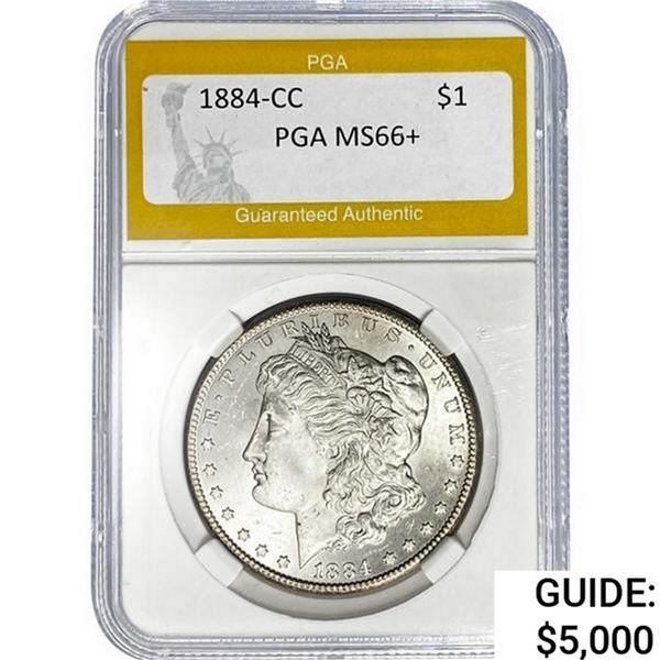 1884-CC Morgan Silver Dollar PGA MS66+